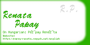 renata papay business card